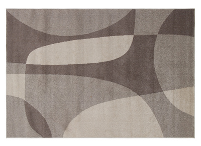 Alfombra beige y gris con motivo gráfico 200 × 290 cm ARID